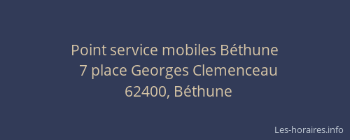 Point service mobiles Béthune