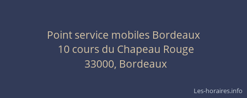 Point service mobiles Bordeaux