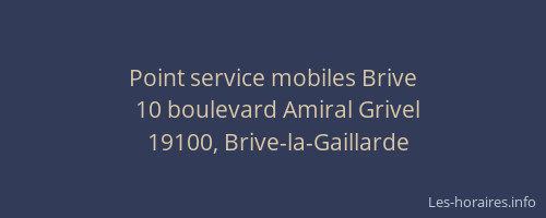 Point service mobiles Brive