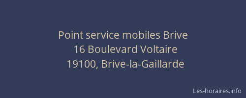 Point service mobiles Brive