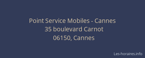 Point Service Mobiles - Cannes