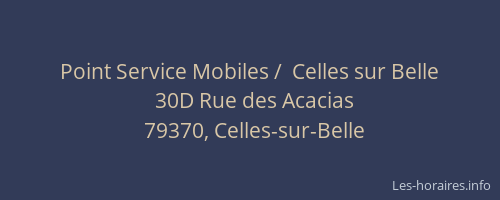 Point Service Mobiles /  Celles sur Belle
