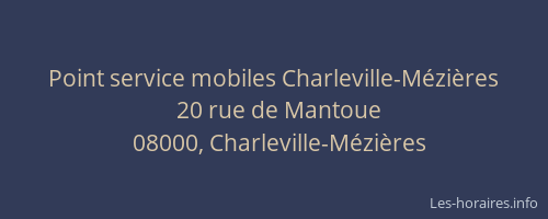 Point service mobiles Charleville-Mézières