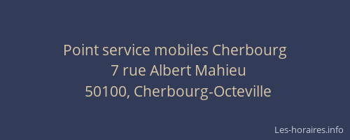 Point service mobiles Cherbourg