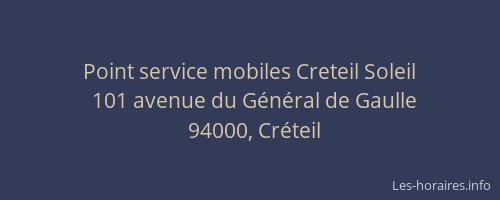 Point service mobiles Creteil Soleil