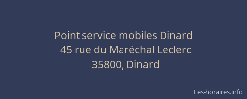 Point service mobiles Dinard