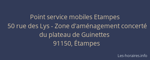 Point service mobiles Etampes