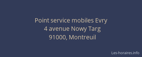 Point service mobiles Evry