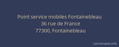 Point service mobiles Fontainebleau
