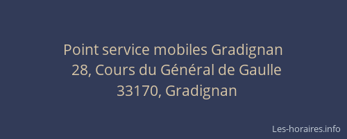 Point service mobiles Gradignan