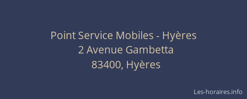 Point Service Mobiles - Hyères