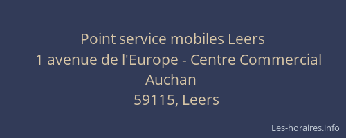 Point service mobiles Leers