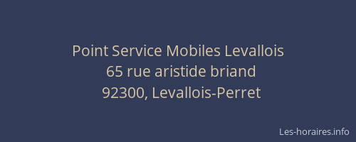Point Service Mobiles Levallois