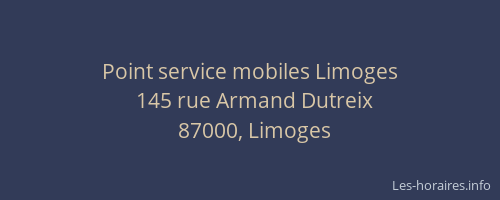 Point service mobiles Limoges