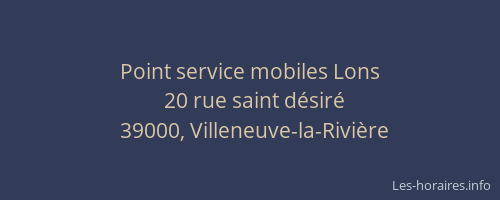 Point service mobiles Lons