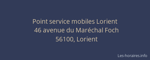 Point service mobiles Lorient