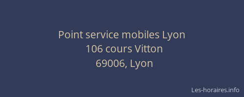 Point service mobiles Lyon