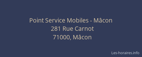 Point Service Mobiles - Mâcon