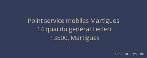 Point service mobiles Martigues