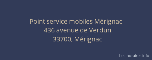 Point service mobiles Mérignac