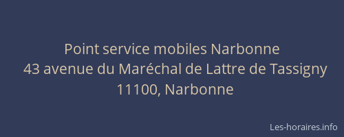 Point service mobiles Narbonne