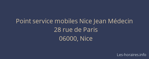 Point service mobiles Nice Jean Médecin