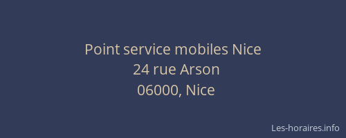 Point service mobiles Nice