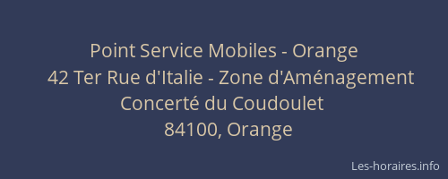 Point Service Mobiles - Orange