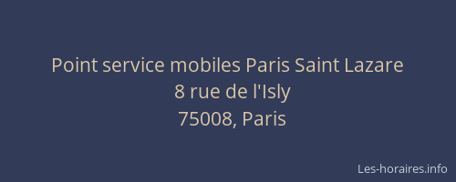 Point service mobiles Paris Saint Lazare