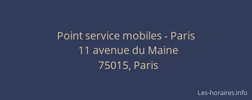 Point service mobiles - Paris