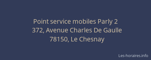 Point service mobiles Parly 2