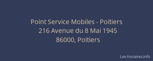 Point Service Mobiles - Poitiers
