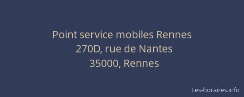 Point service mobiles Rennes