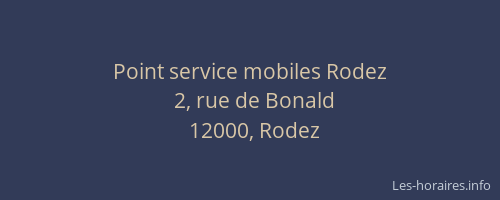 Point service mobiles Rodez