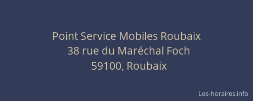 Point Service Mobiles Roubaix