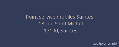 Point service mobiles Saintes