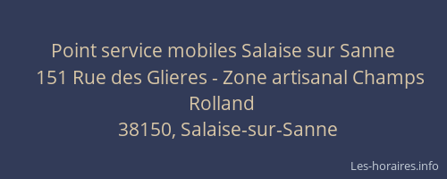 Point service mobiles Salaise sur Sanne