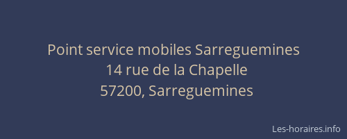 Point service mobiles Sarreguemines
