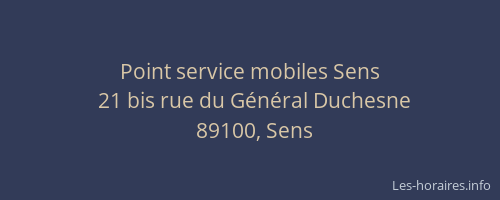 Point service mobiles Sens
