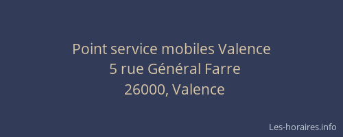 Point service mobiles Valence