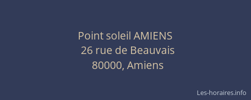 Point soleil AMIENS