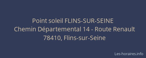 Point soleil FLINS-SUR-SEINE