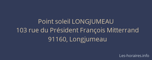 Point soleil LONGJUMEAU