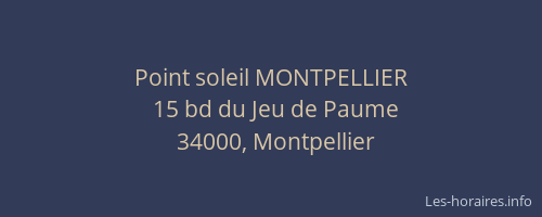 Point soleil MONTPELLIER