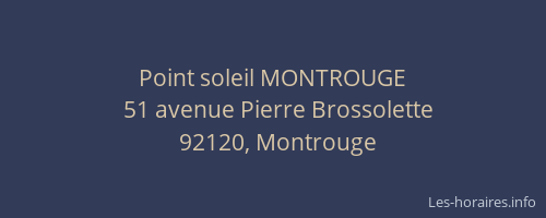 Point soleil MONTROUGE