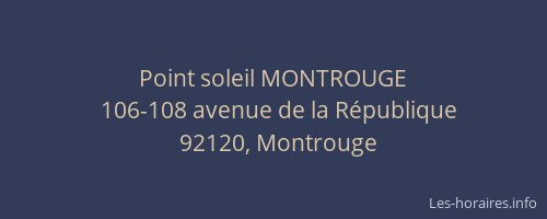 Point soleil MONTROUGE