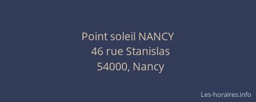 Point soleil NANCY