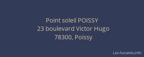 Point soleil POISSY