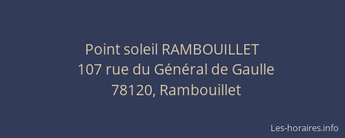 Point soleil RAMBOUILLET