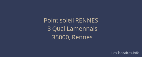 Point soleil RENNES